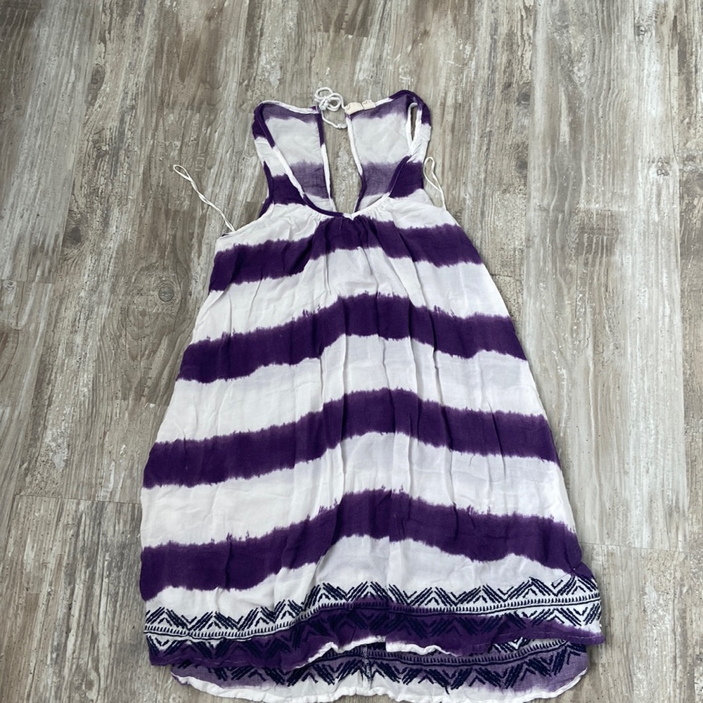 Purple striped coverup